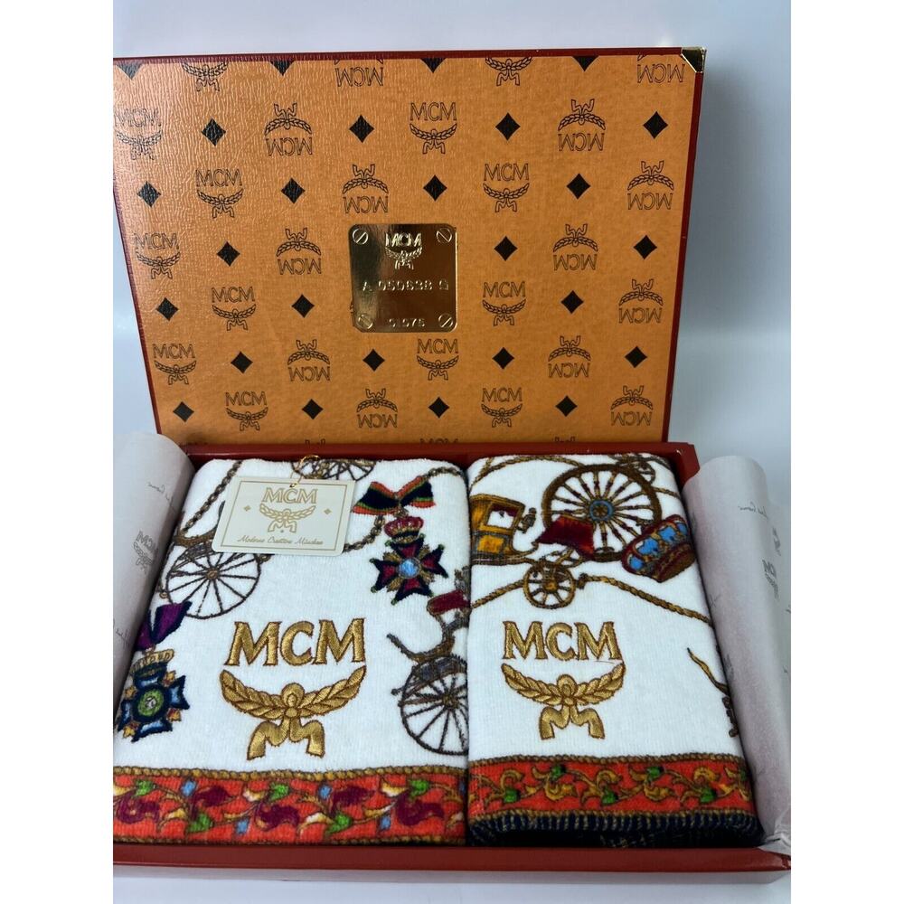 MCM Legere Logo Towel Set 1 Face & 1 Towel